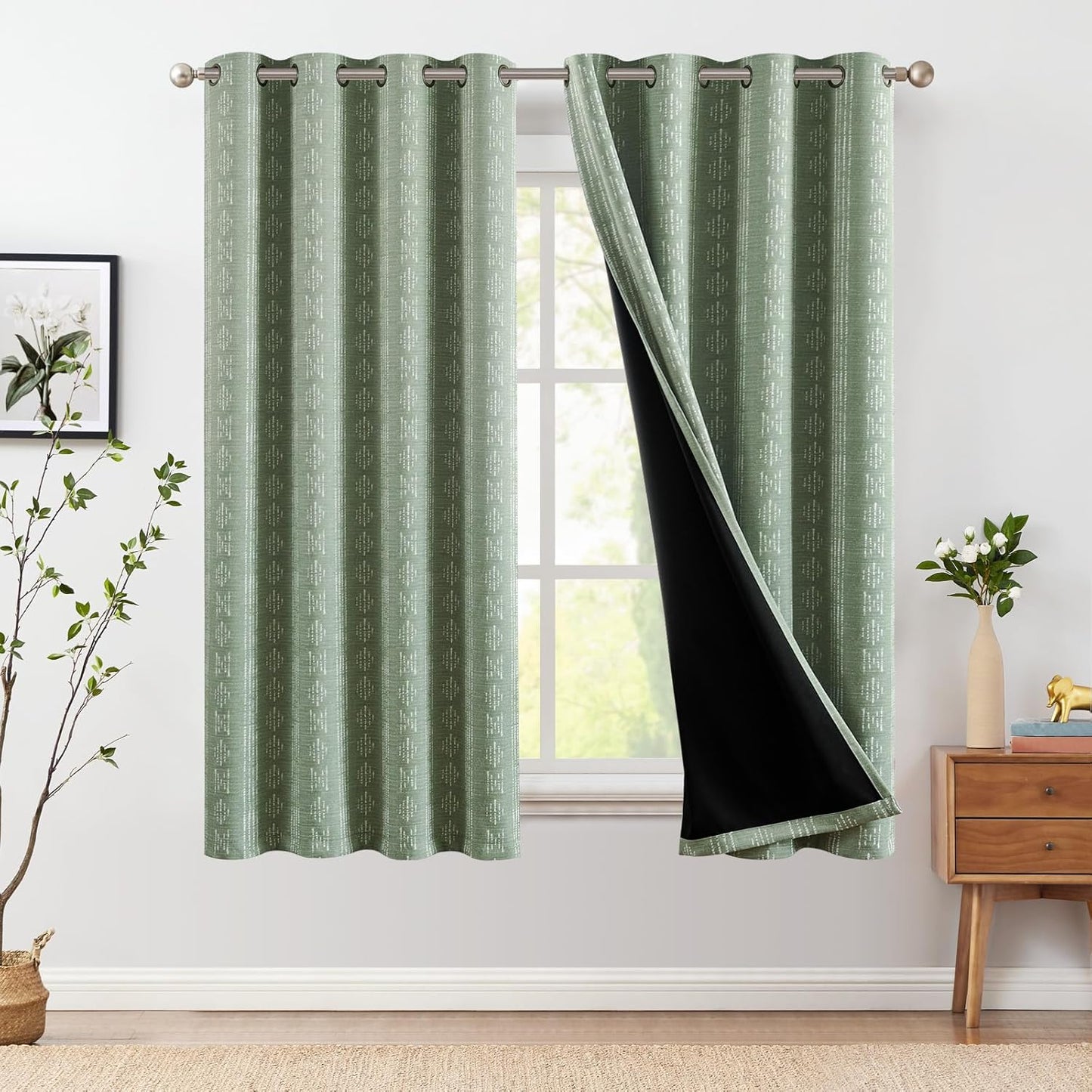 jinchan 95% Blackout Boho Curtains for Bedroom Decor