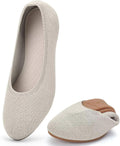 Puxowe Womens Ballet Flat Shoes Knit Slip On Flats - Comfortable Fit