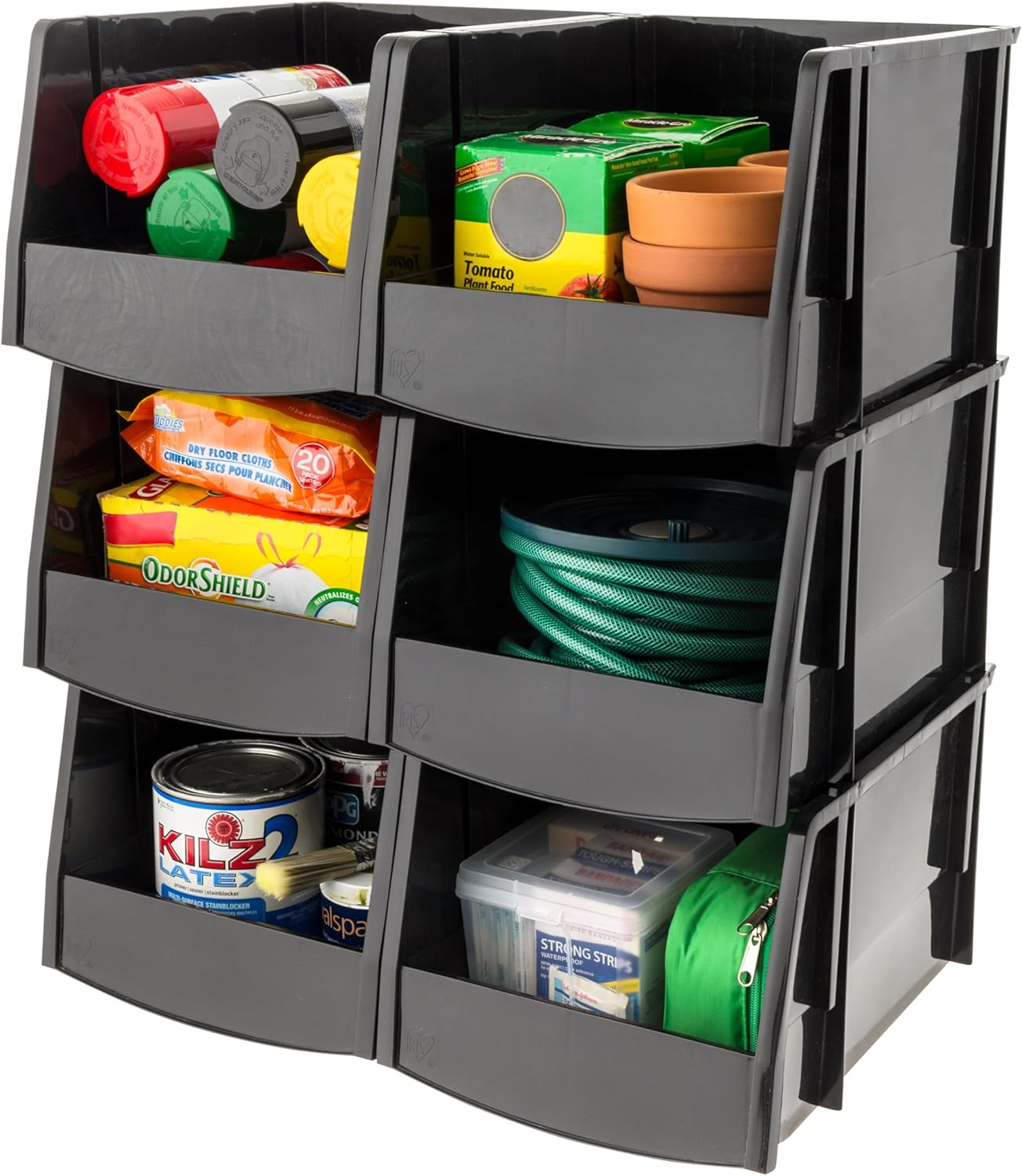 IRIS USA Stackable Storage Bins for Efficient Organization