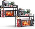 NETEL Expandable Microwave Stand with 2 Tiers and Hooks
