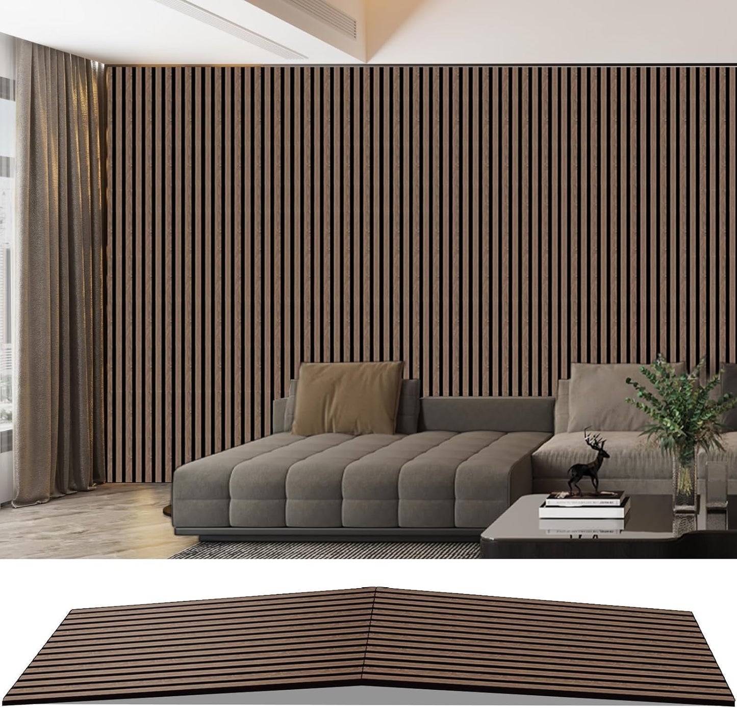 AKK-PANE Acoustic Folding Wood Slat Wall Panels for Sound Control