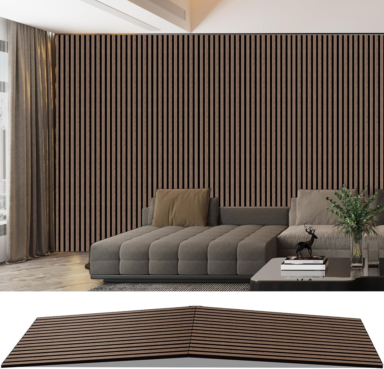 AKK-PANE Acoustic Folding Wood Slat Wall Panels for Sound Control