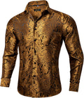 Silk Paisley Dress Shirt for Men - Elegant Jacquard DiBanGu