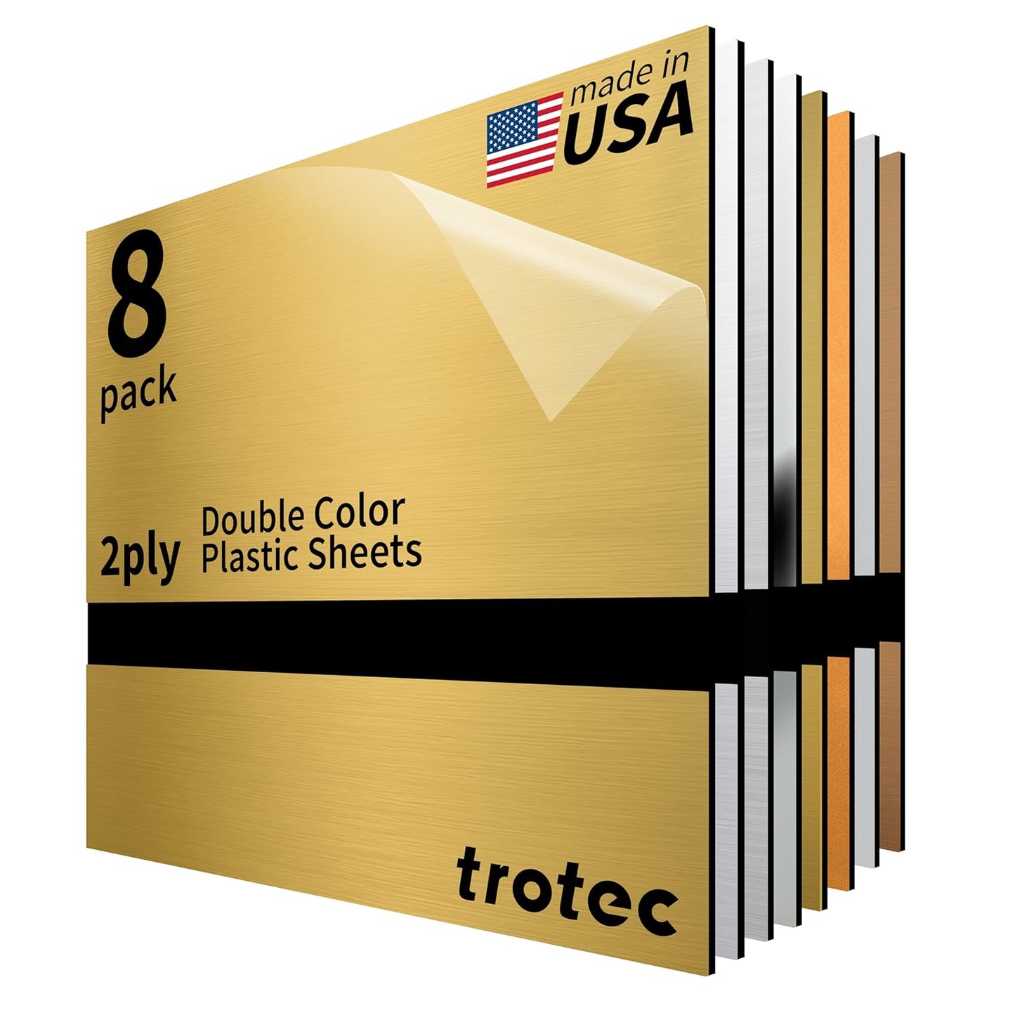 Trotec Metallic Looking Acrylic Sheet for Laser Engraving & Cutting