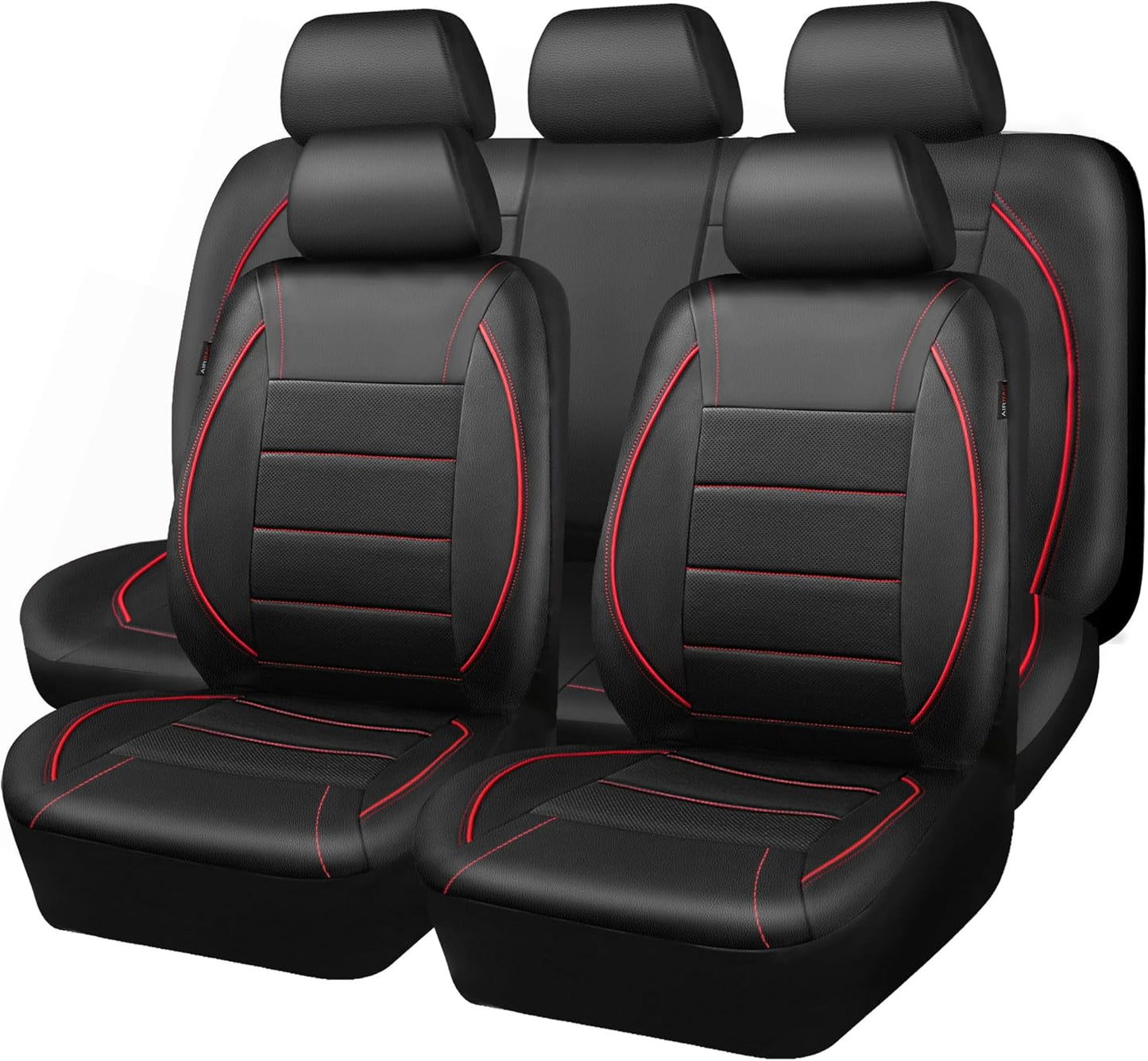 CAR PASS Universal FIT Piping Leather Car Seat Cover for SUVs