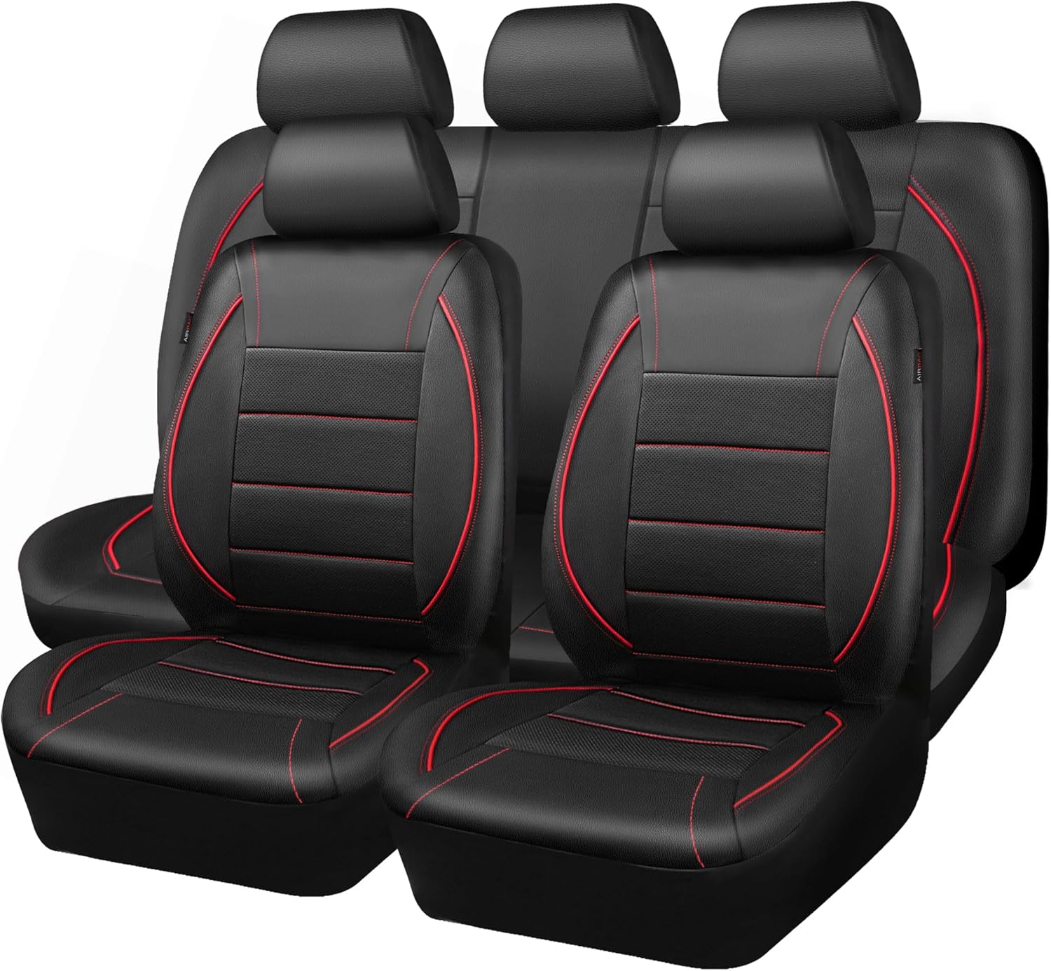 CAR PASS Universal FIT Piping Leather Car Seat Cover for SUVs