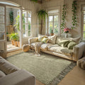 Collive Washable Area Rug 4 ft x 6 ft - Durable Reversible Cotton