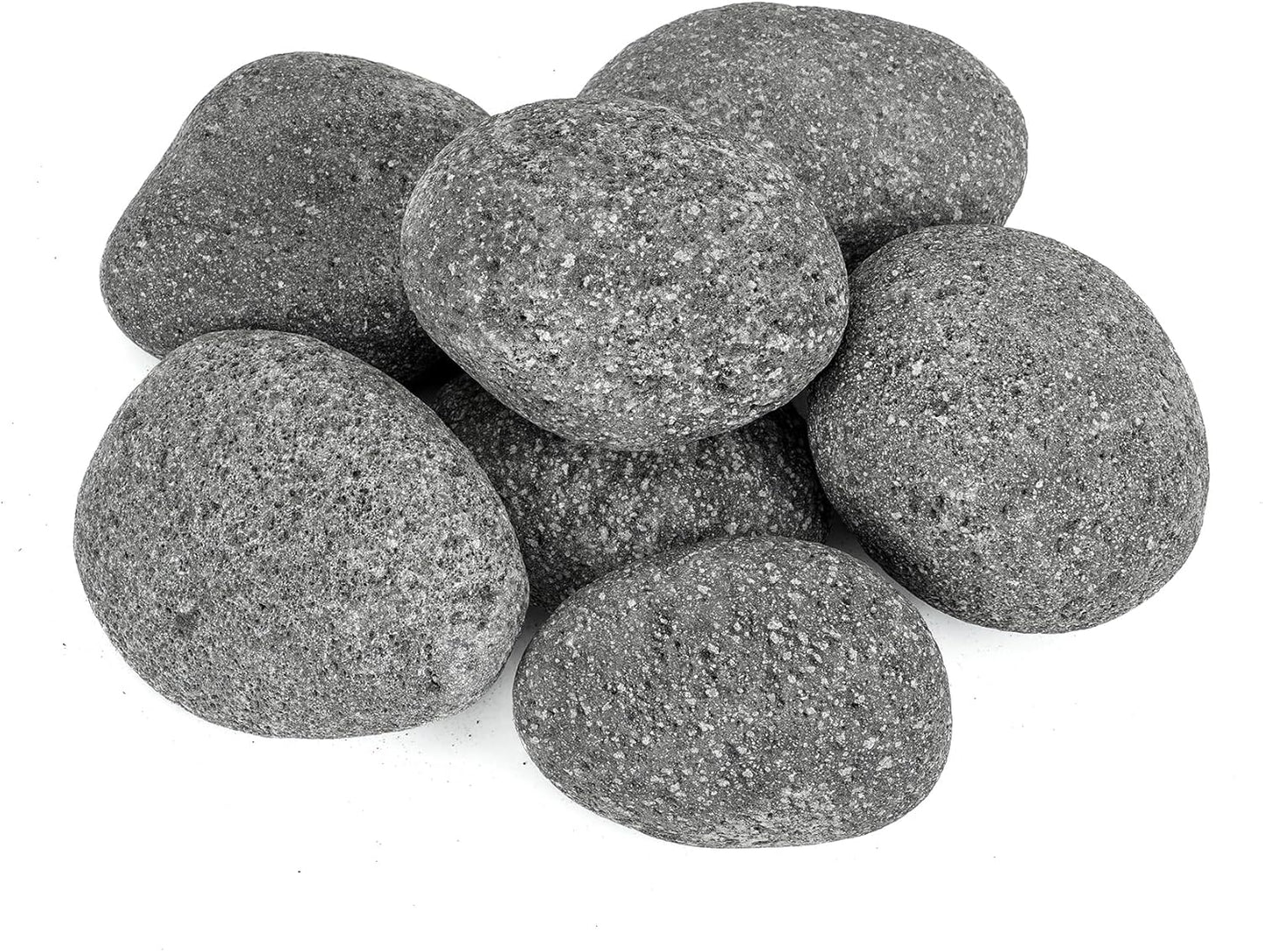 Skyflame 3-5 Inch Round Lava Rock Pebbles for Fire Pits