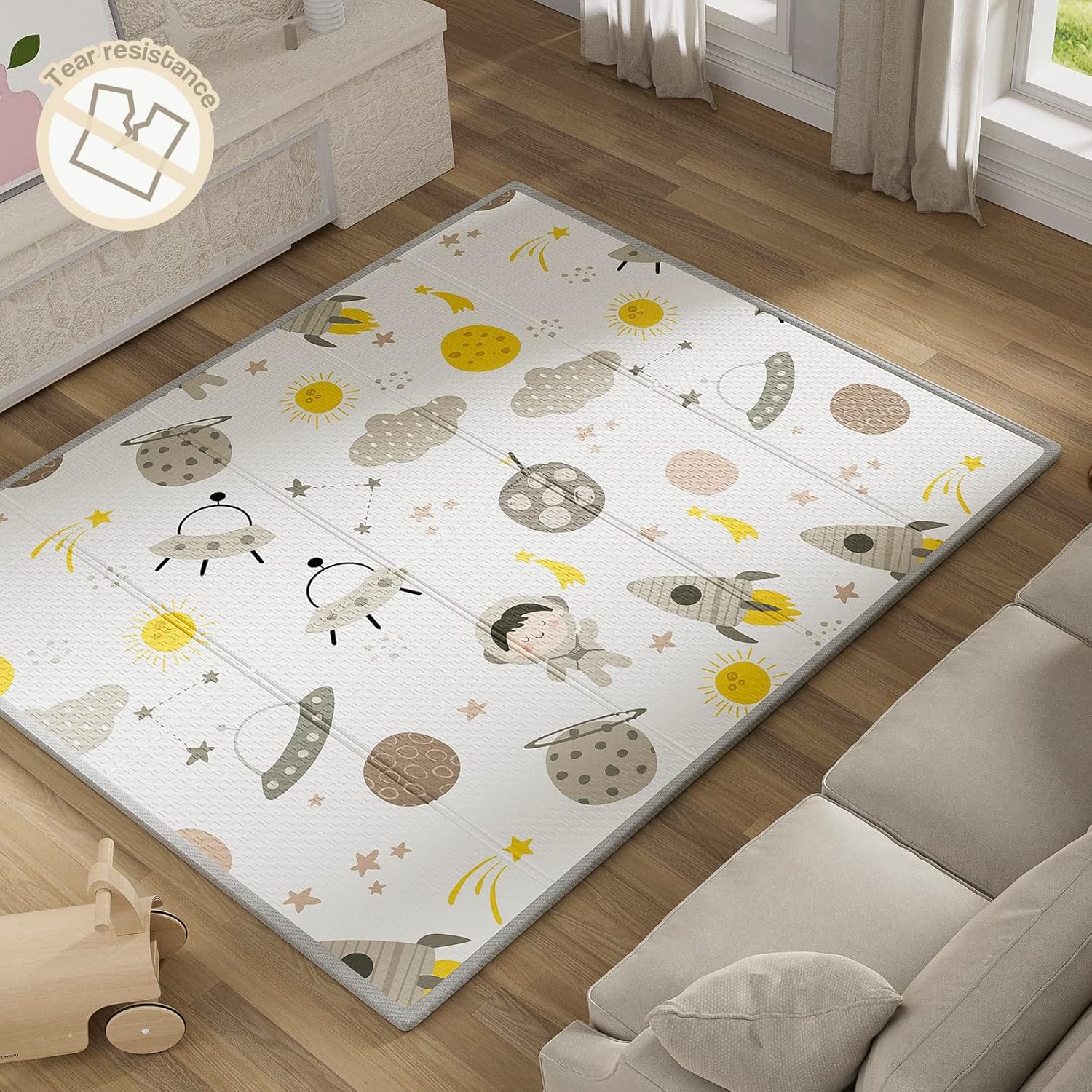 UANLAUO Foldable Baby Play Mat - Extra Large Waterproof Activity Mat