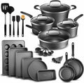 Pots and Pans Set 23-Piece Non Stick Cookware & Bakeware - Durable