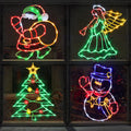 16 Inch Holiday Window Silhouette Lights Set of 4 for Festive Decor