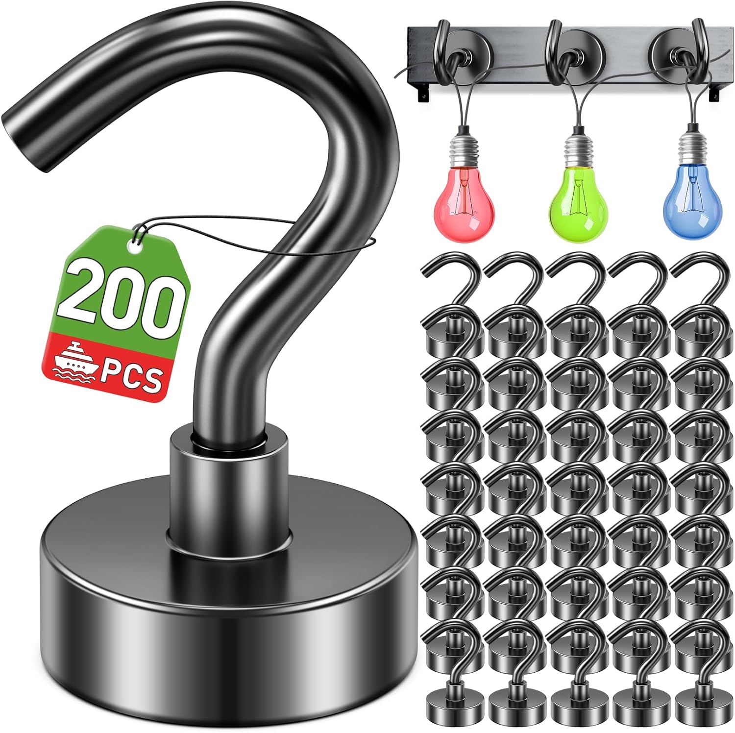 200 Pack Heavy Duty Magnetic Hooks for Cruise and Home Use