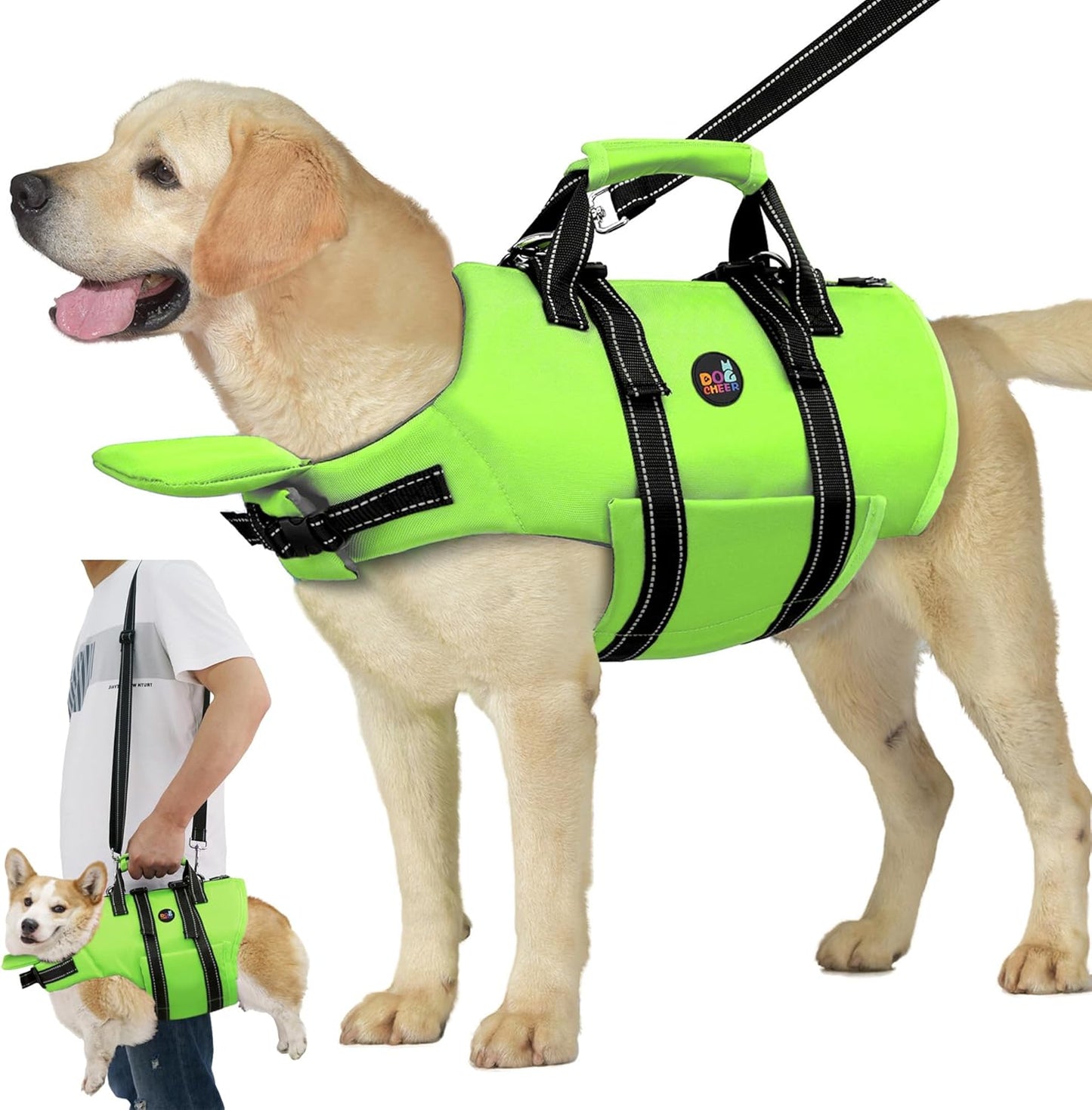 Dogcheer Dog Life Jacket for Safe Swimming and Boating Fun