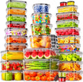 60 PCS Food Storage Containers with Lids Airtight - Meal Prep Set