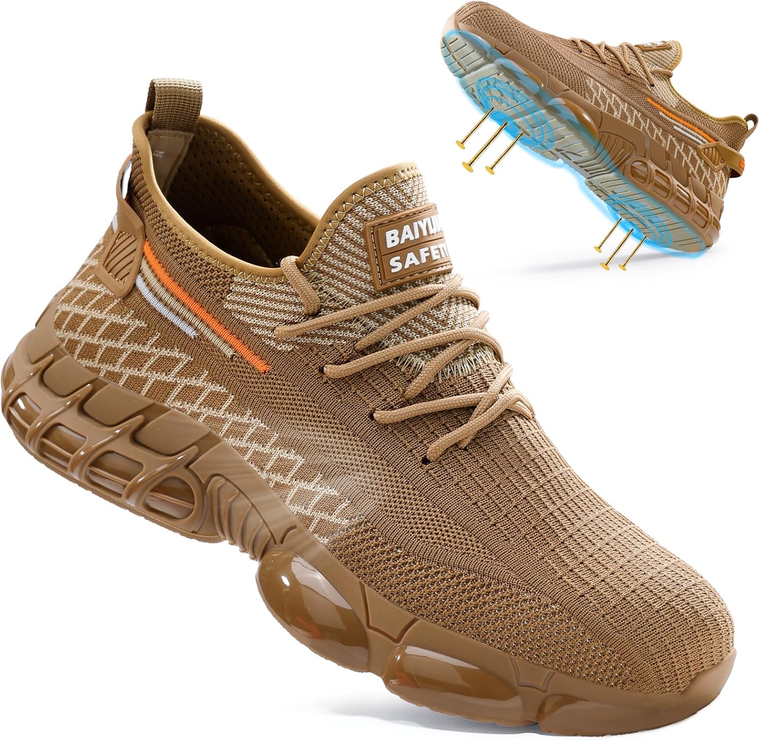 Lightweight Steel Toe Shoes for Men Comfortable Work Sneakers
