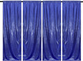 Navy Blue Sequin Backdrop Curtains 4 Panels 2ft x 8ft - Sparkle Photo