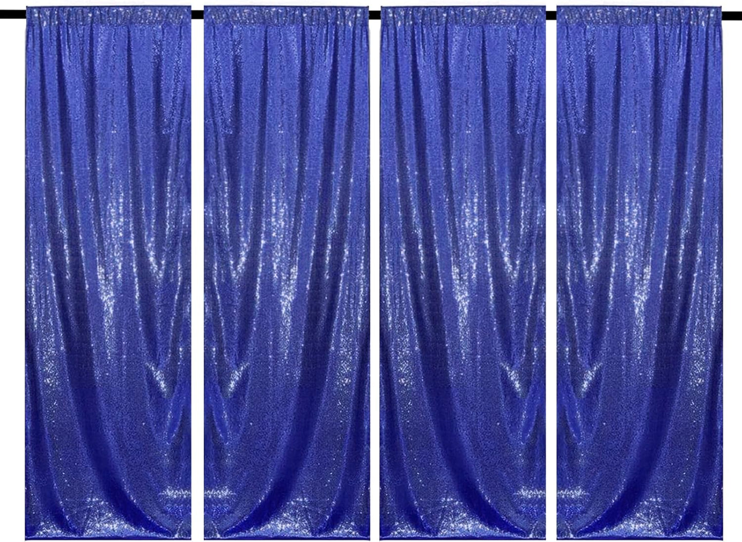 Navy Blue Sequin Backdrop Curtains for Stunning Events