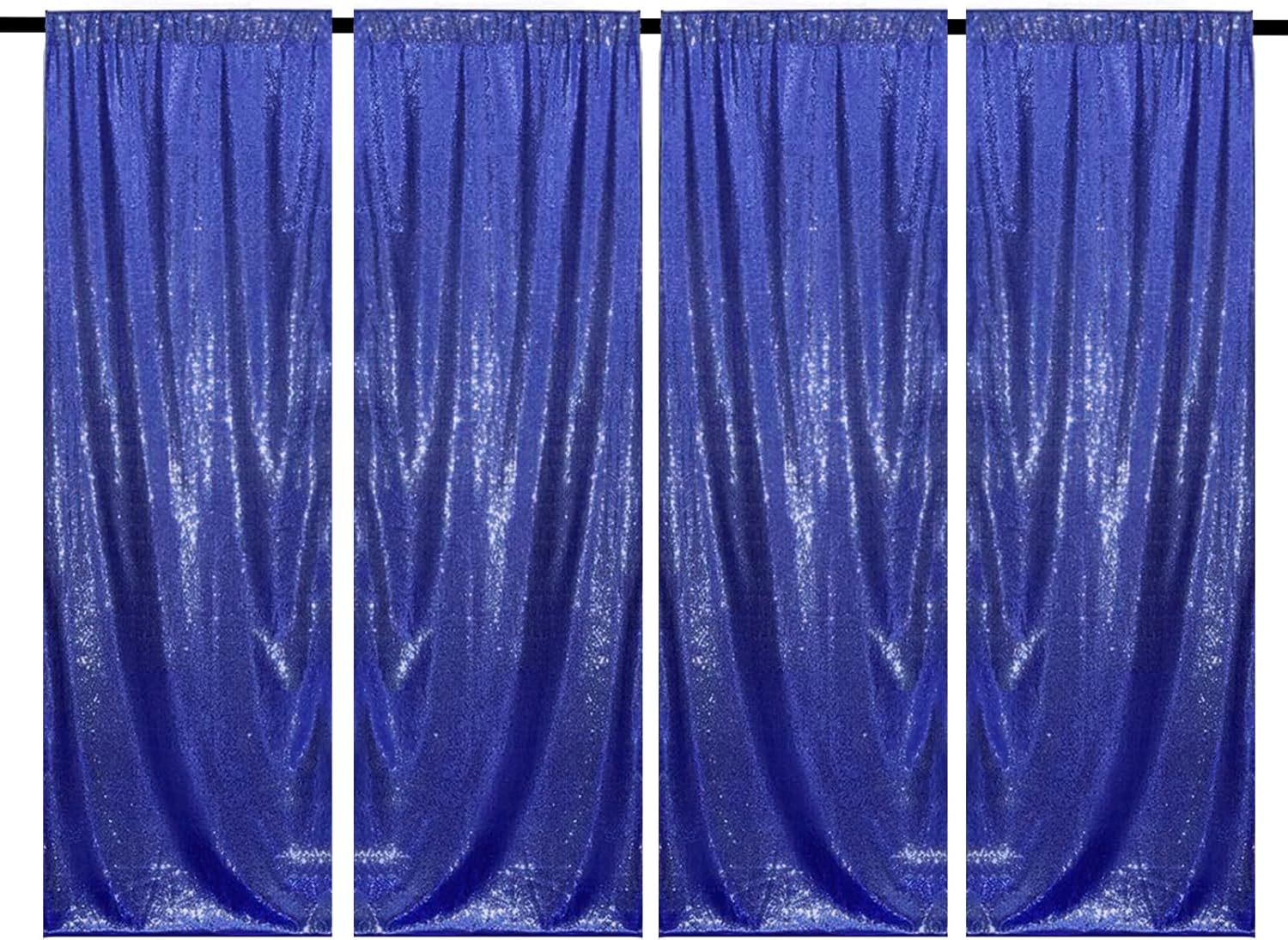 Navy Blue Sequin Backdrop Curtains for Stunning Events