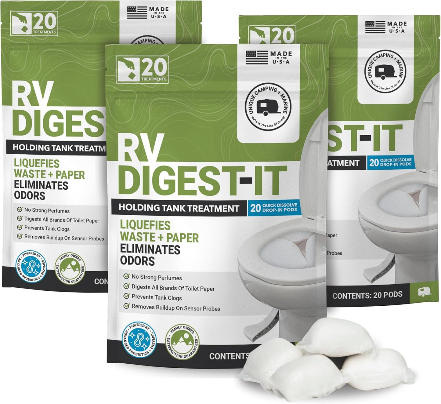 Unique RV Digest-It Classic Toilet Treatment for Easy Waste Management