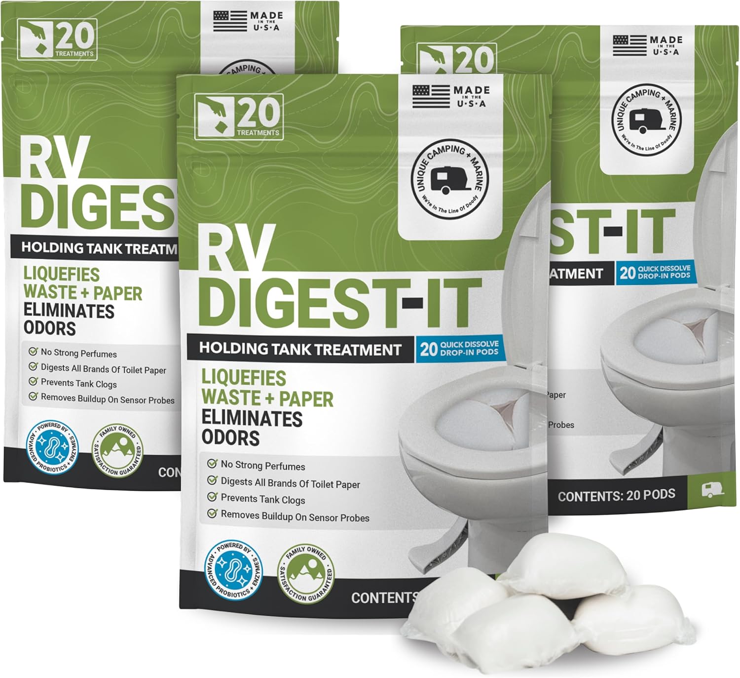 Unique RV Digest-It Classic Toilet Treatment for Easy Waste Management
