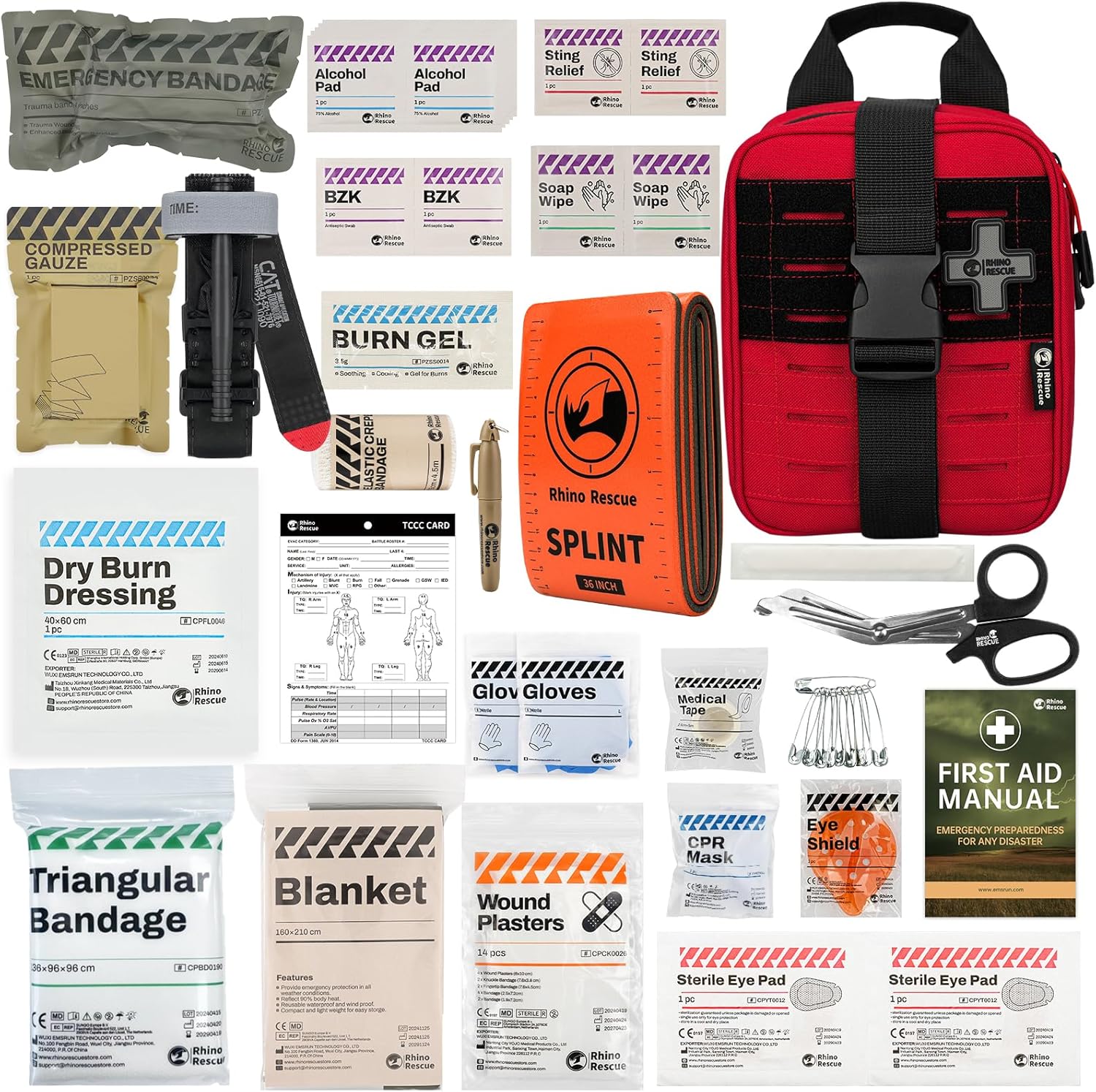 RHINO RESCUE IFAK Trauma Kit for Tactical First Aid Needs