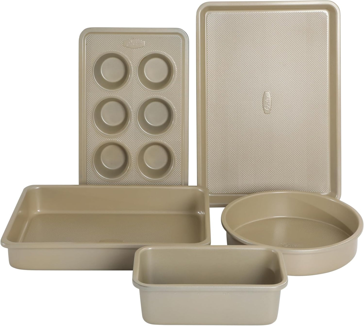Oster Verlice 5 Piece Carbon Steel Baking Pans Set for Home Chefs