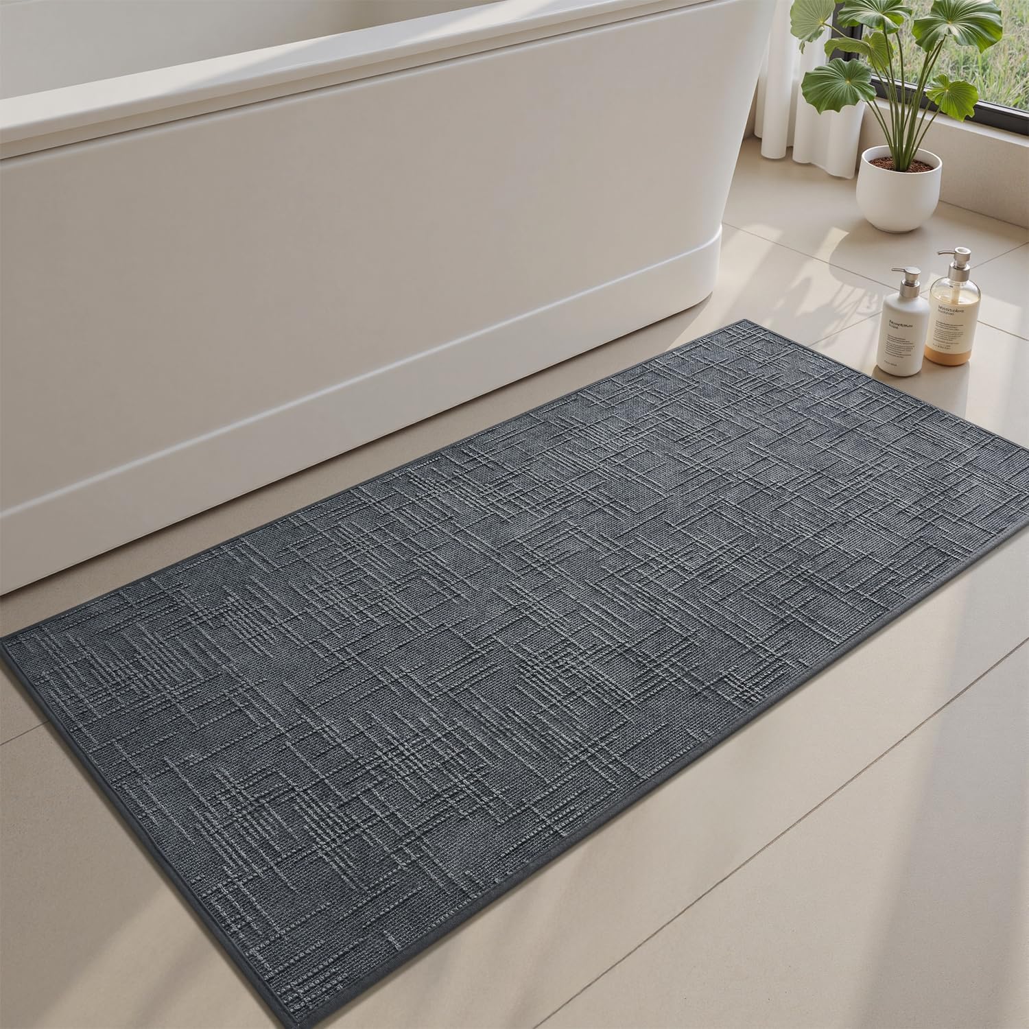 Non Slip Super Absorbent Bath Mat for Modern Bathroom Decor