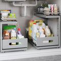 Under Sink Organizer 2-Tier Dual Pull Out - Smooth Glide Storage
