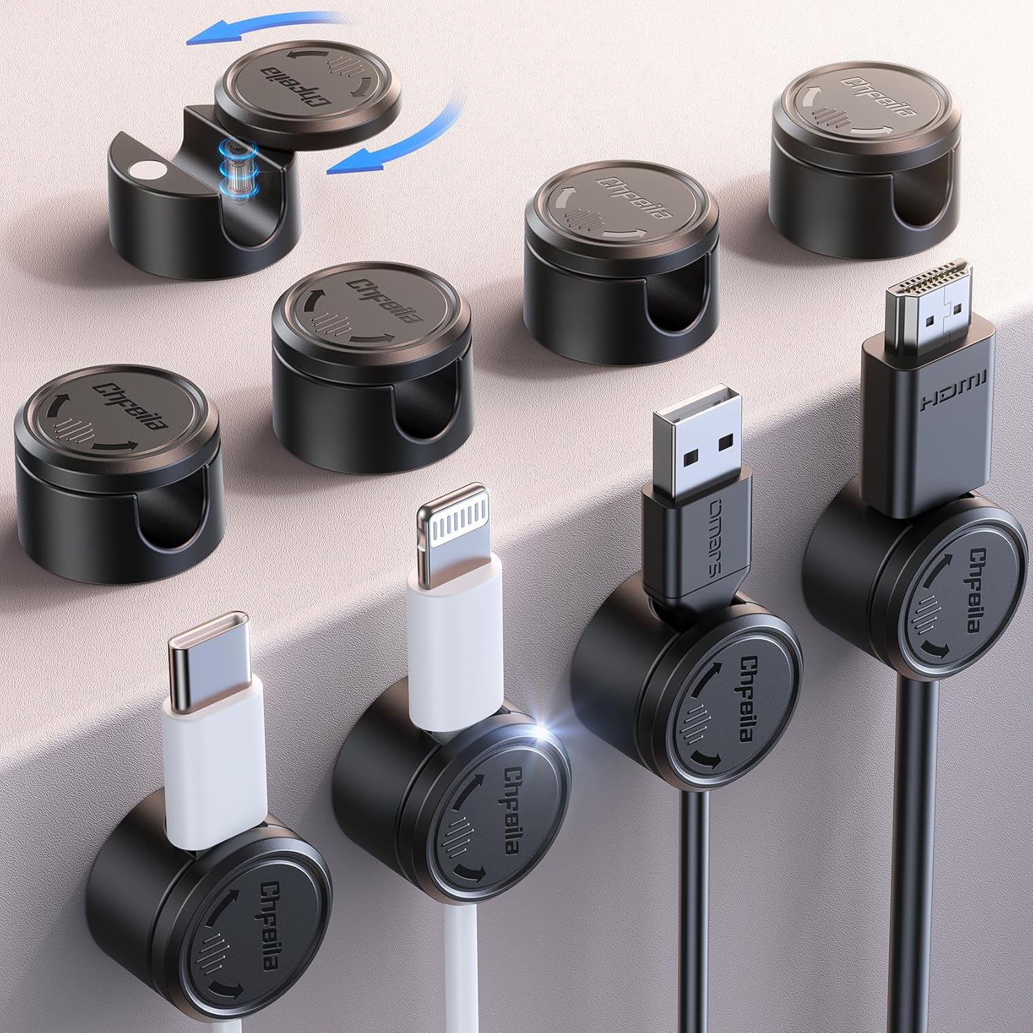 Chfeila Magnetic Cord Clips: Tangle-Free Organization