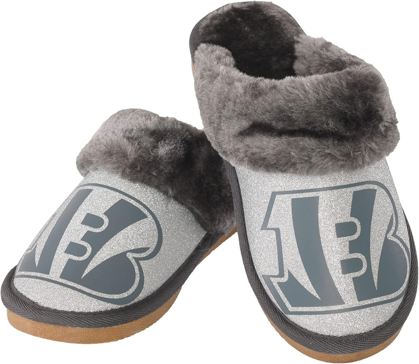 FOCO Womens NFL Team Logo Glitter Open Back Moccasin Review