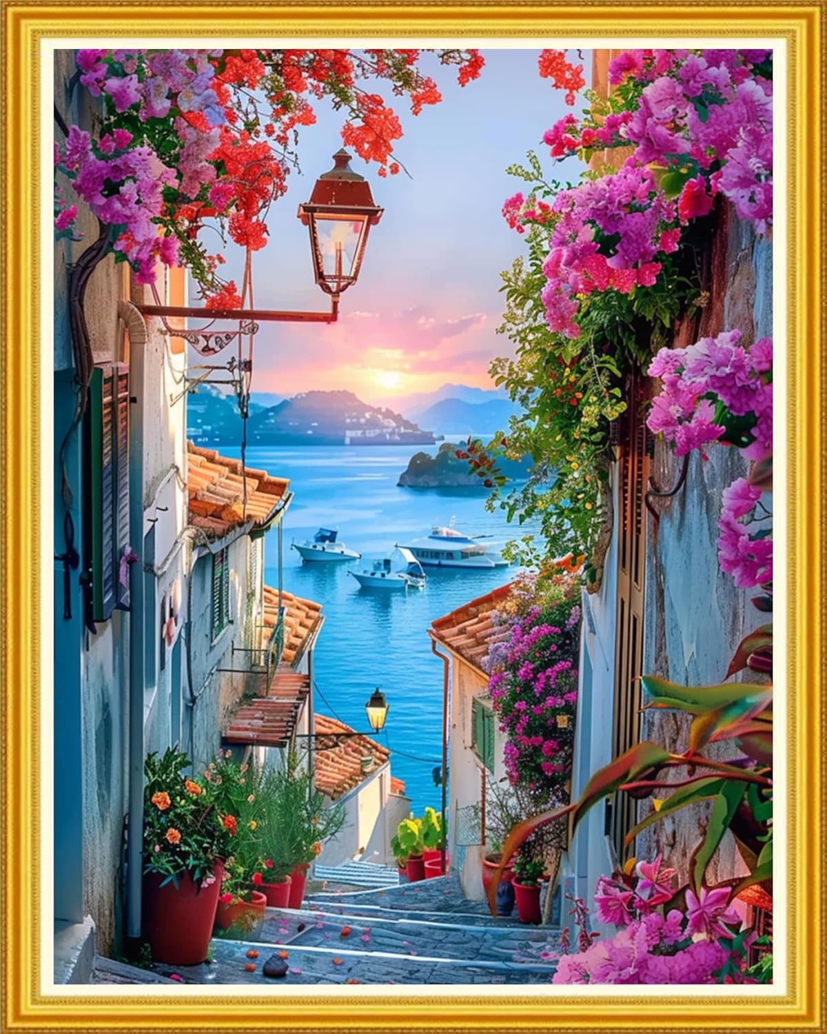 Magxvouy Cross Stitch Kits for Beginners - Seaside Scenery 16x20