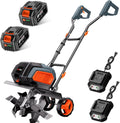 Cordless Electric Tiller Garden Cultivator 40V Power Tiller - Portable