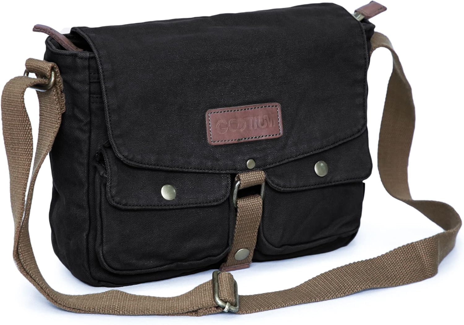 Gootium Canvas Messenger Bag - Vintage Crossbody Satchel Style