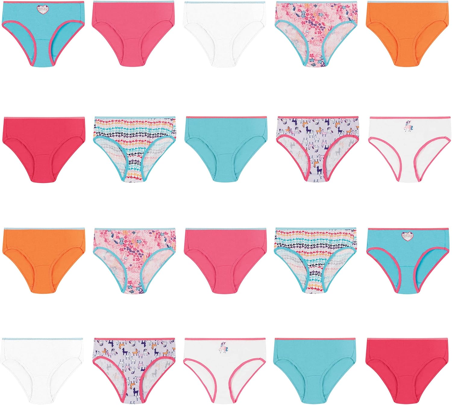 Hanes Girls' Cotton Knit Tagless Briefs and Hipster Panties Pack