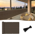 Balcony Privacy Screen 2ft6ft'x15ft Brown - Heavy Duty UV Guard