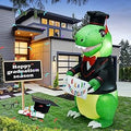 5 Feet Graduation Inflatable Dr. Dinosaur Outdoor Decoration - Lighted