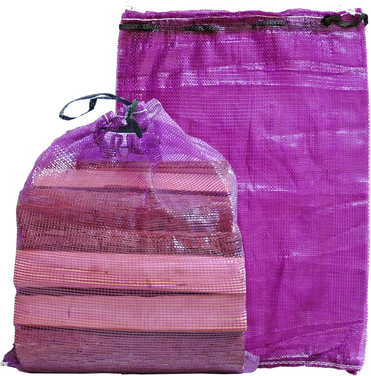 Mesh Firewood Bags 22in32in for Selling and Storage Needs