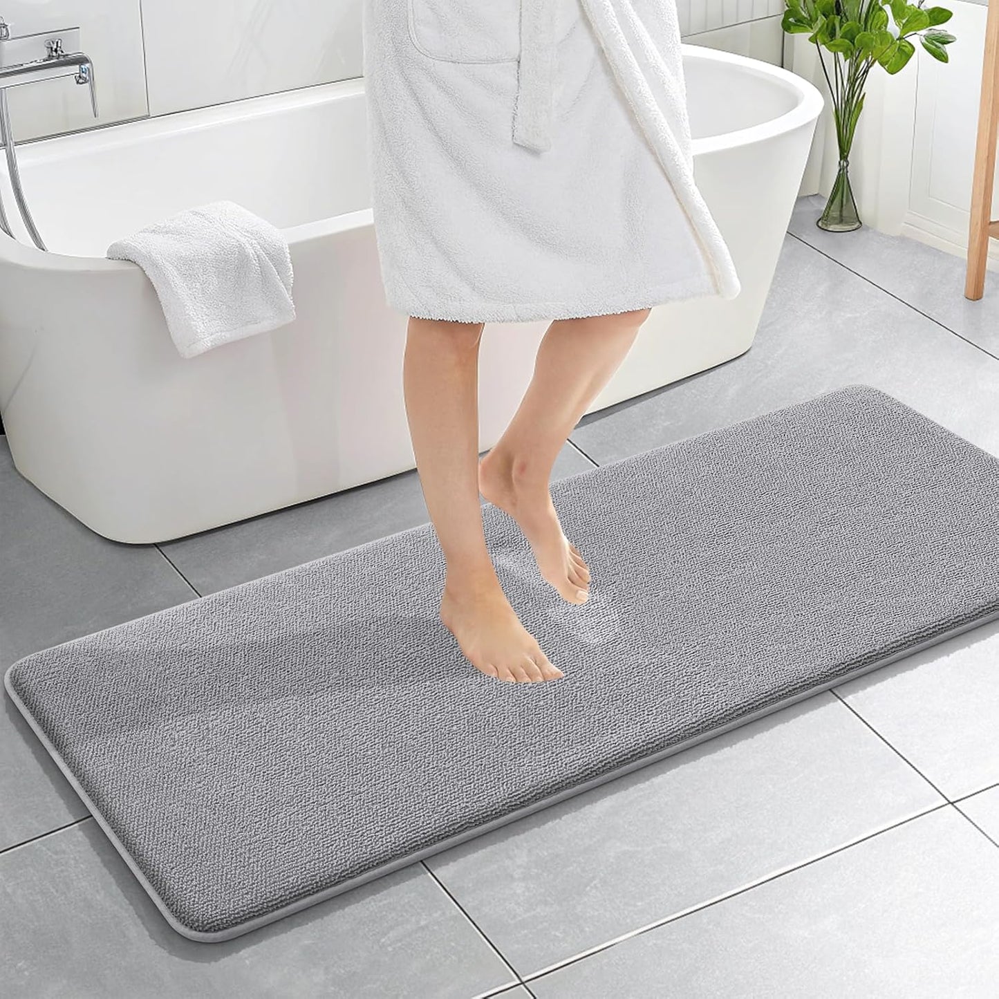 OLANLY Thick Memory Foam Bath Mat Rug for Luxurious Comfort