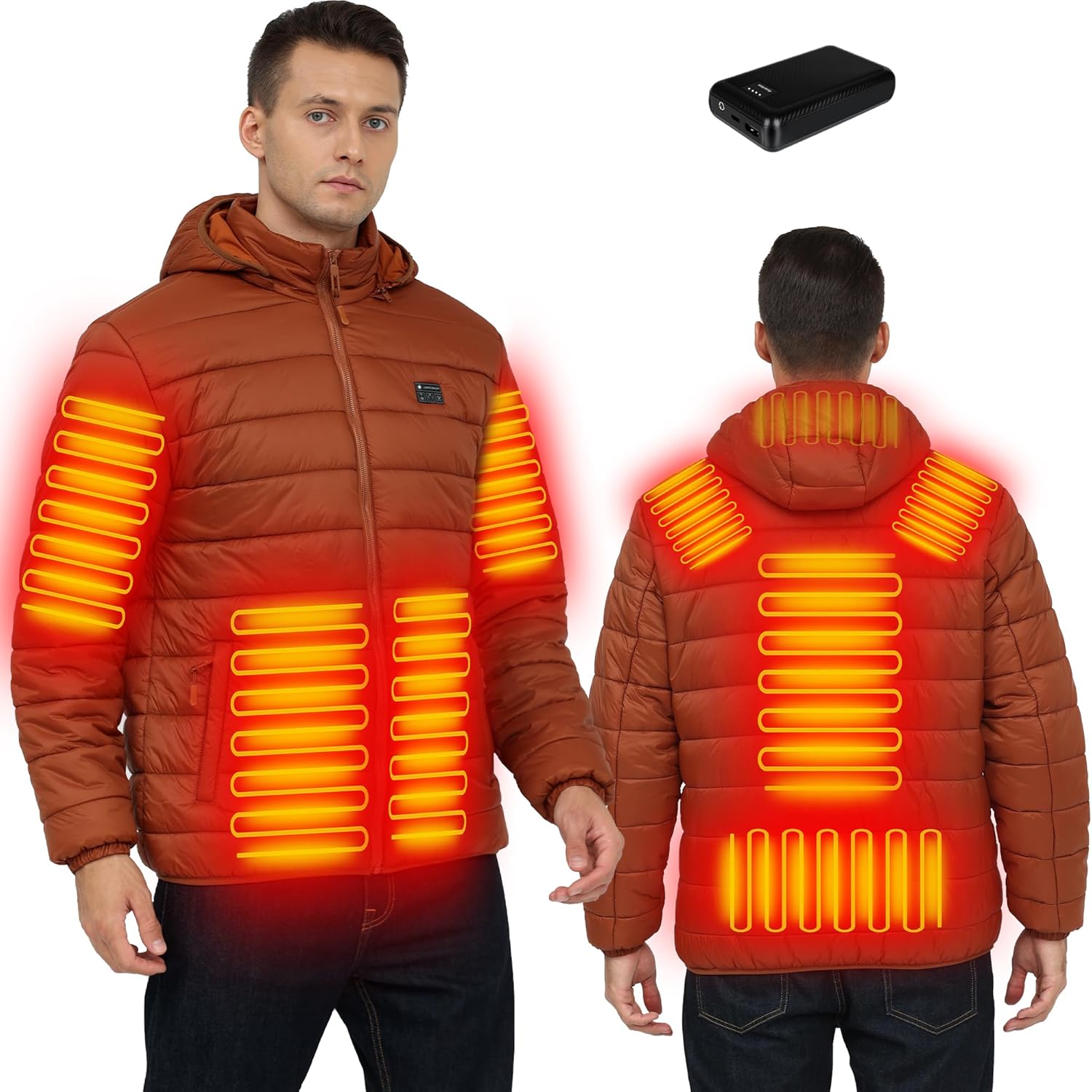 Heated Jackets for Men with 16000mAh Battery Pack Included