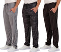 Men's Mesh Athletic Sweatpants 3-Pack - Open Bottom, Big & Tall