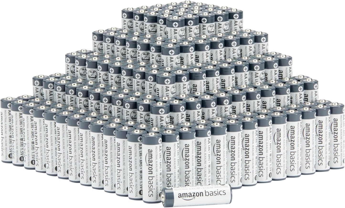 250-Pack AA Alkaline Industrial Batteries for Lasting Power
