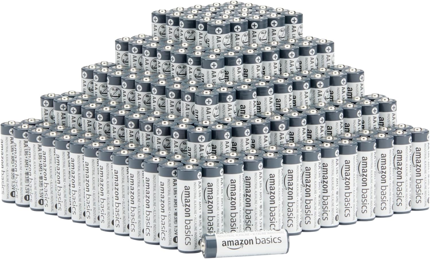 250-Pack AA Alkaline Industrial Batteries for Lasting Power