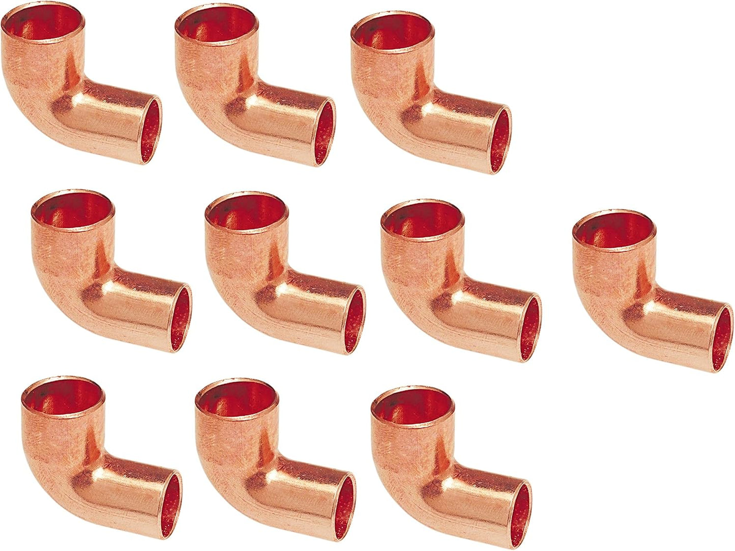 EZ-FLUID Plumbing 1in FTG X C LF Short Radius Copper Elbow