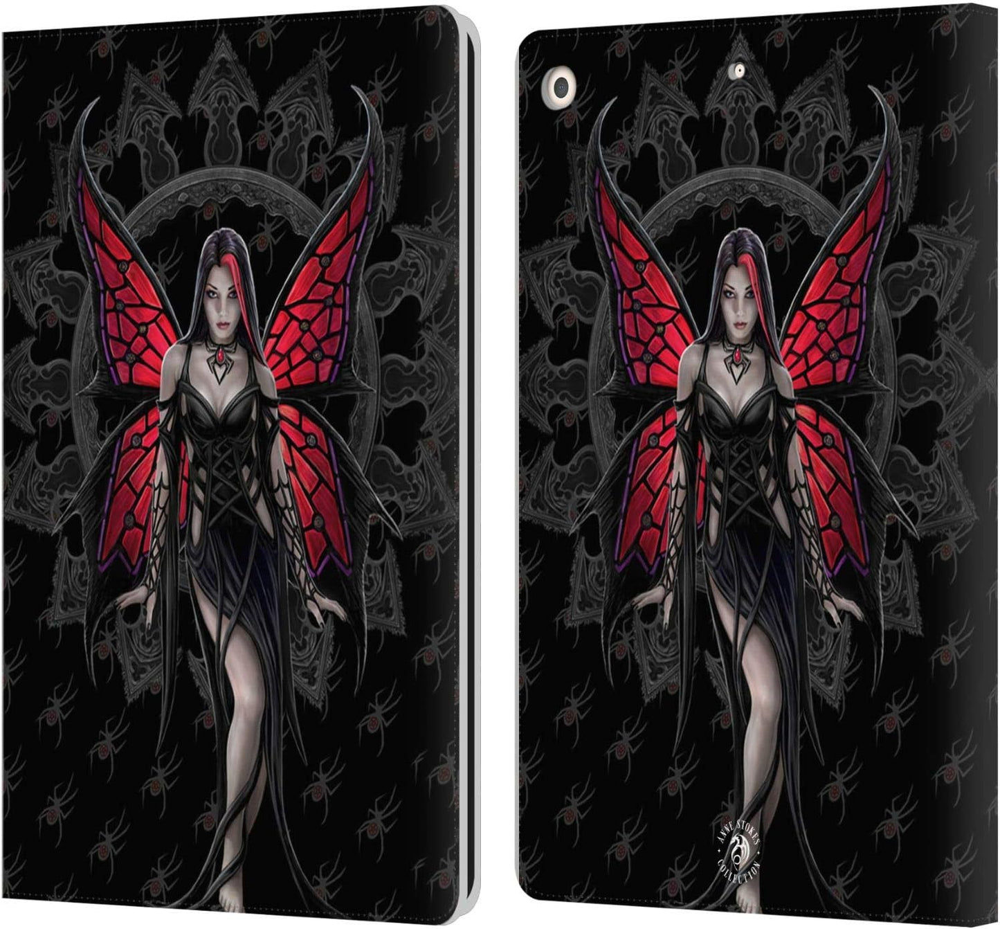 Anne Stokes Aracnafaria Gothic Leather Wallet Case for iPad