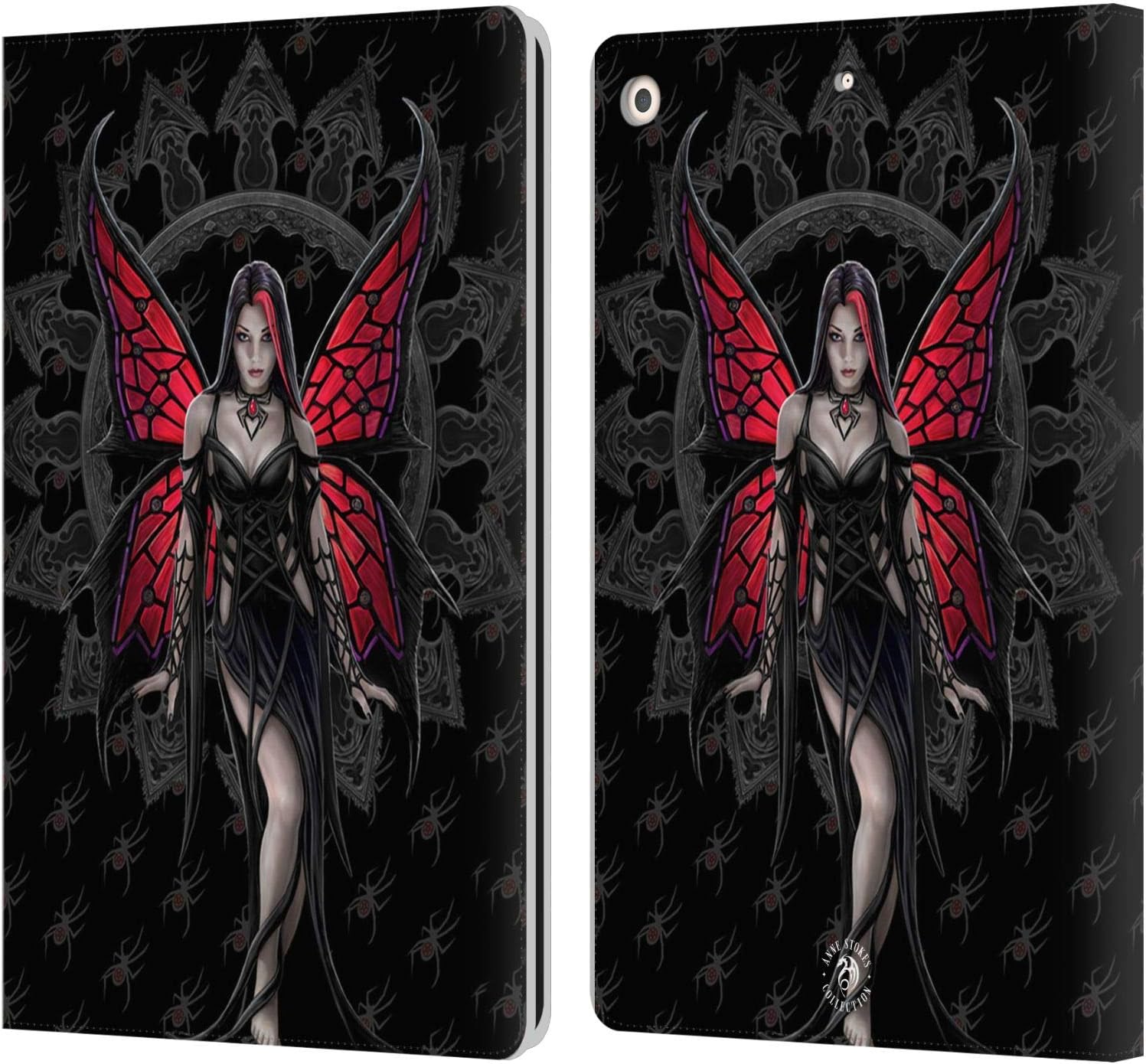 Anne Stokes Aracnafaria Gothic Leather Wallet Case for iPad