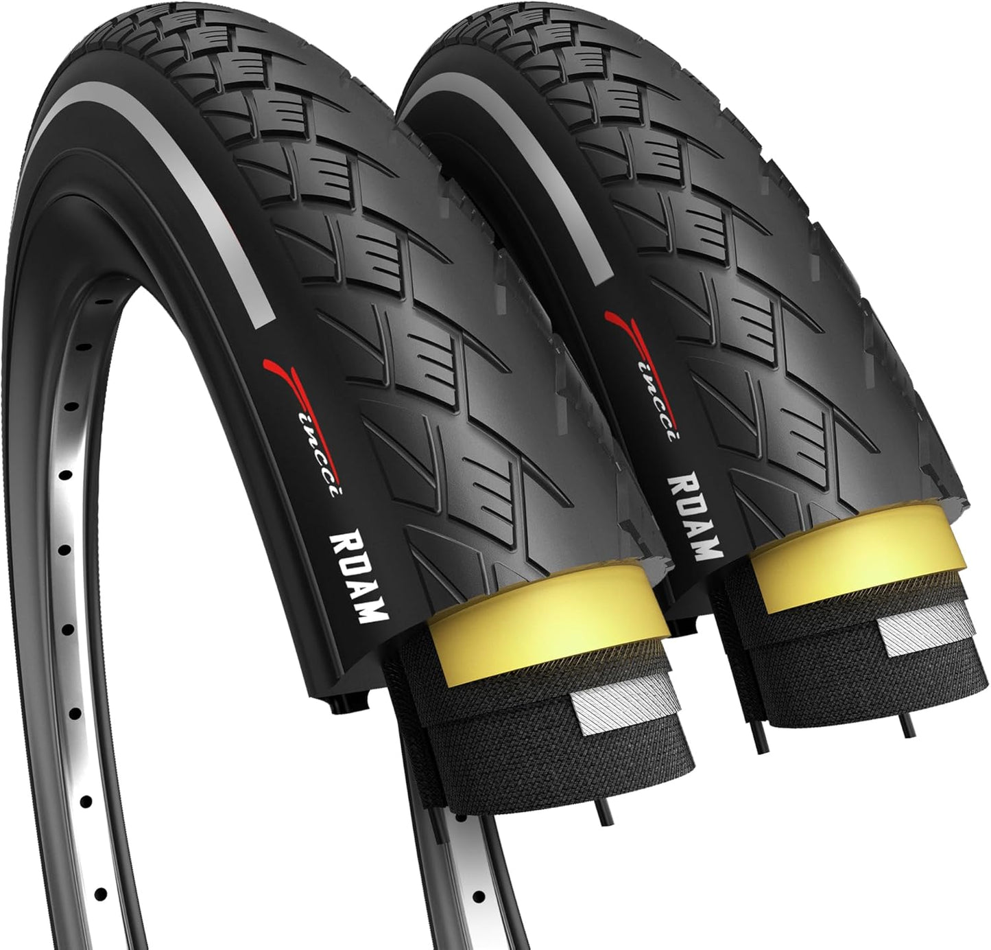 Fincci 700x35c Foldable Tire with Antipuncture Protection Pack of 2