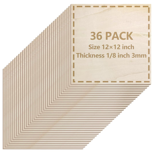 36 Pack Basswood Sheets 1/8 inch by Le Shang for Crafts