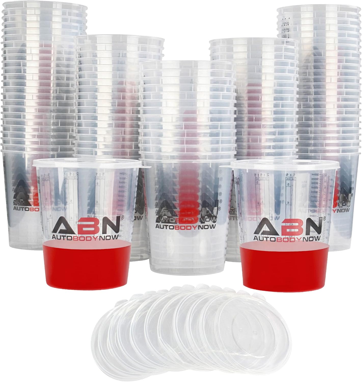 ABN 64oz Plastic Mixing Cups - Perfect for Paint and Resin