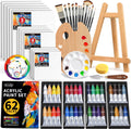 Acrylic Paint Set for Adults & Kids 62 Pc Kit - Complete Starter