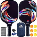 Pickleball Paddles Set of 2 Fiberglass USAPA Approved - Complete Kit